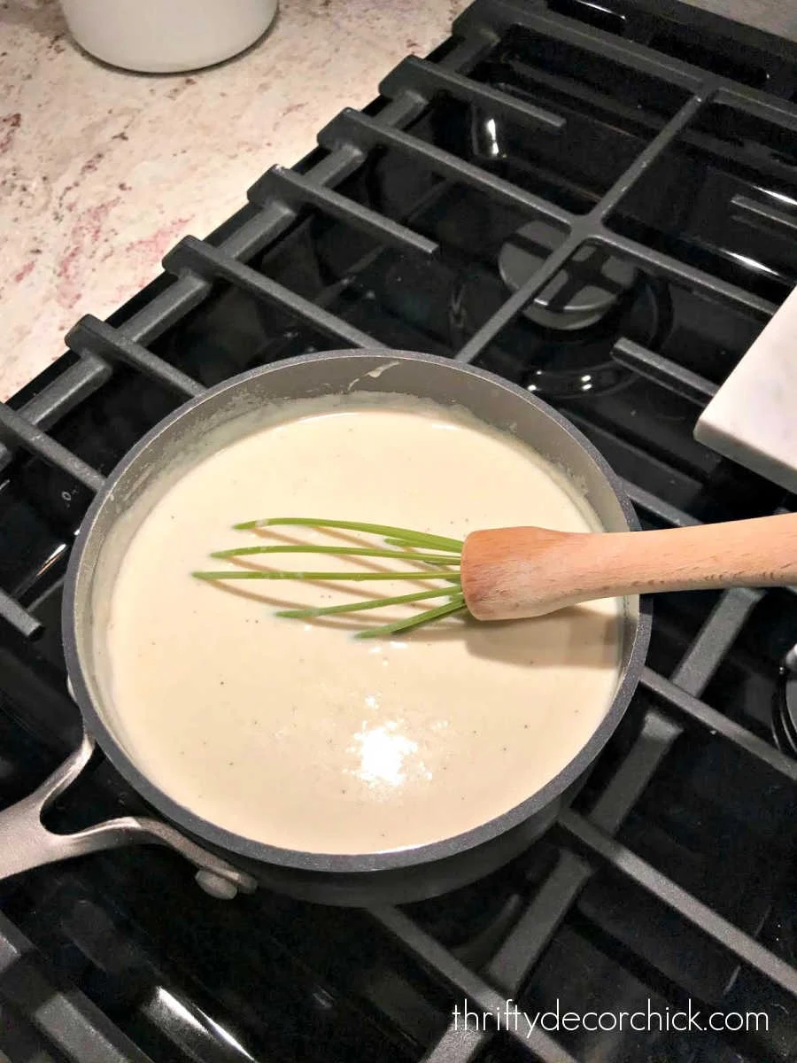roux in saucepan
