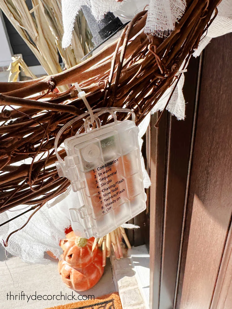 battery pack back of wreath