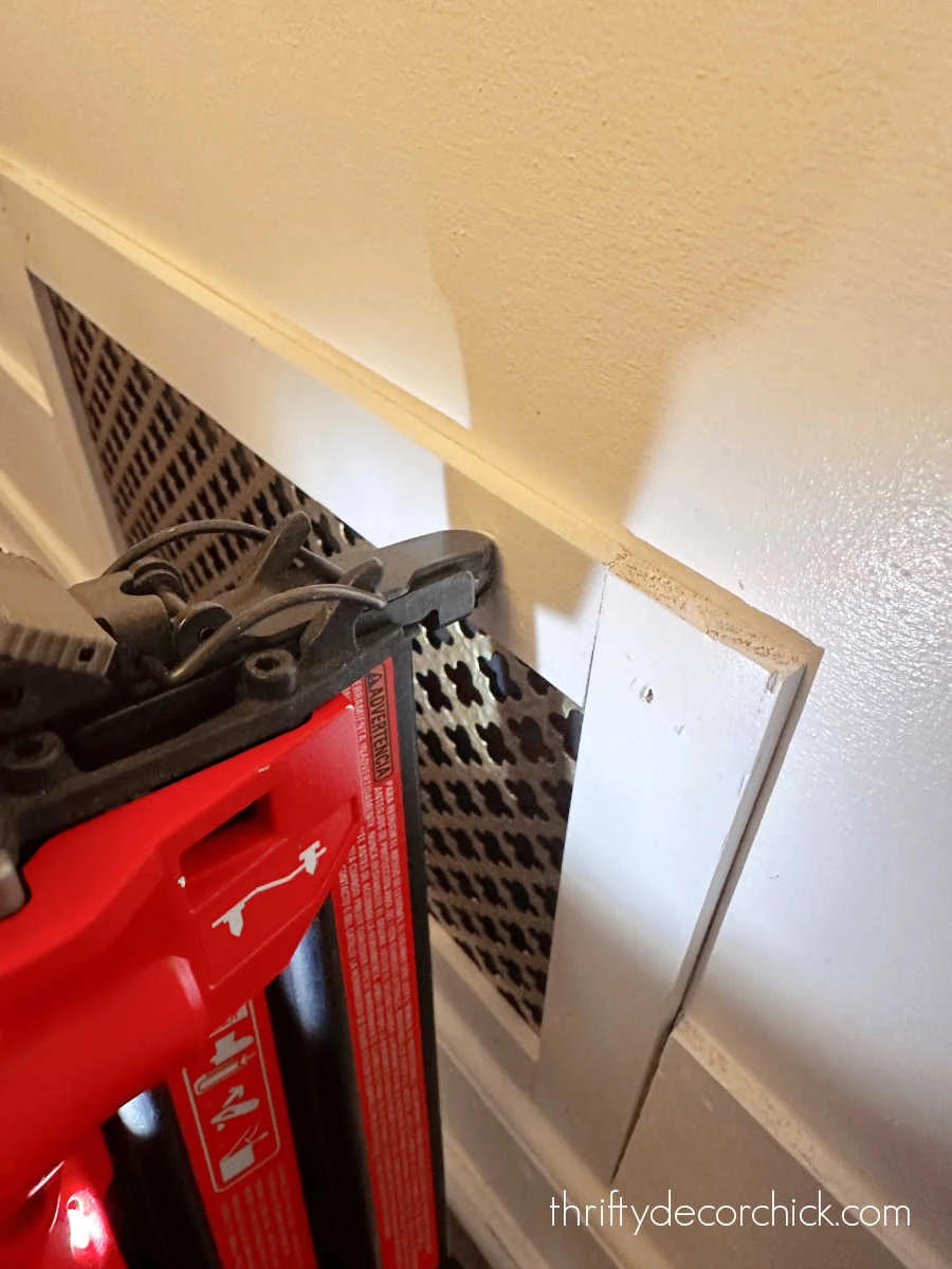 frame around DIY vent cover