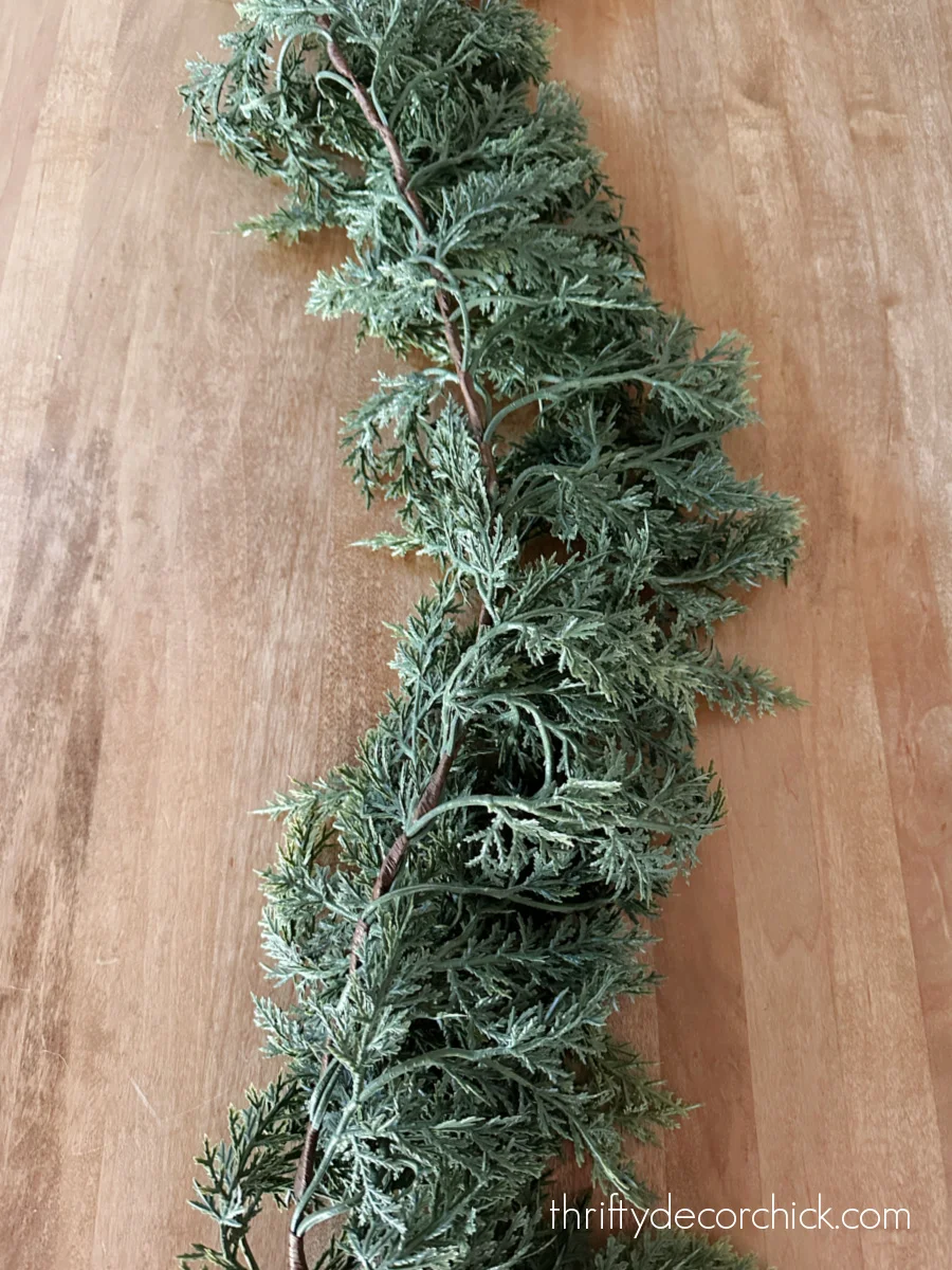 droopy green cedar garland