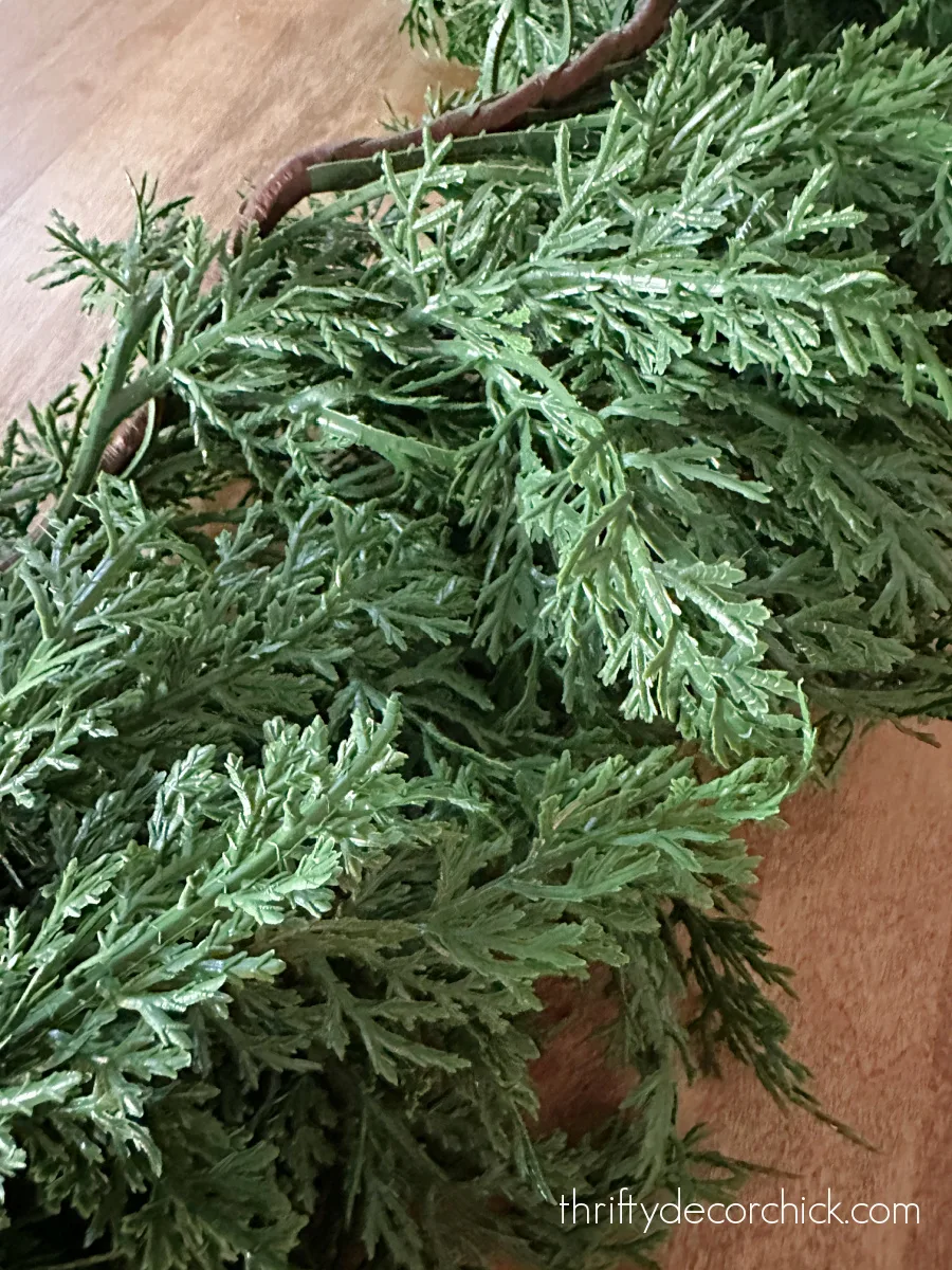 deep green cedar garland