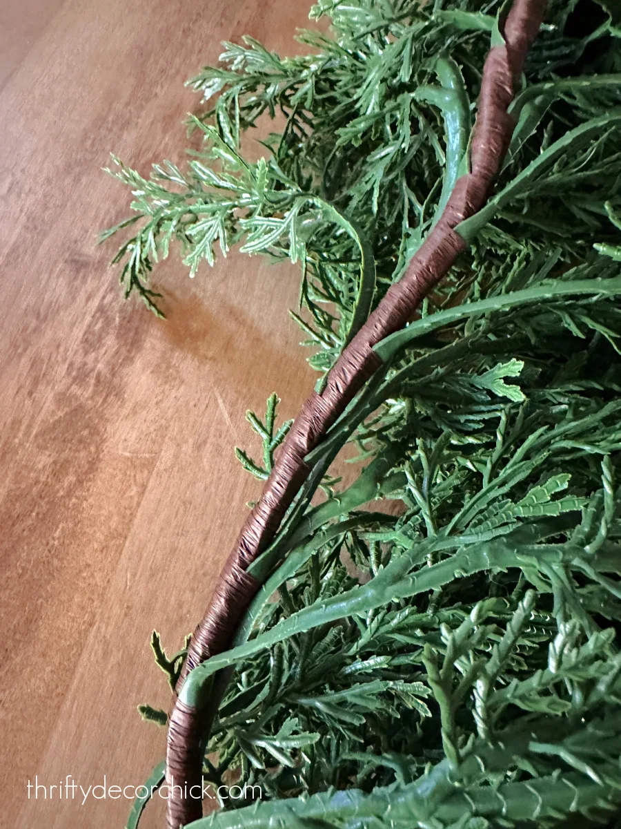 dark green cedar fake greenery
