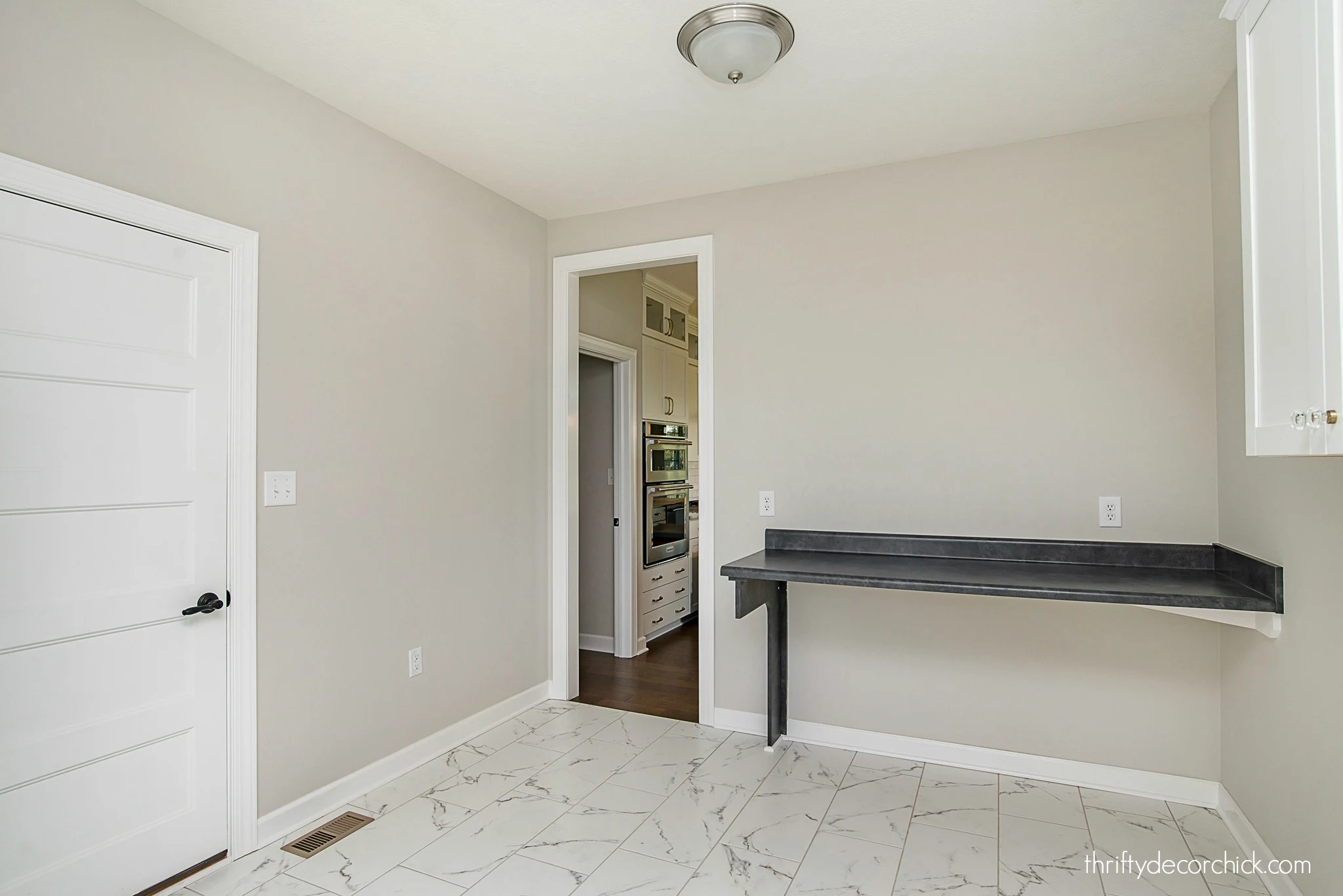 folding table in laundry room