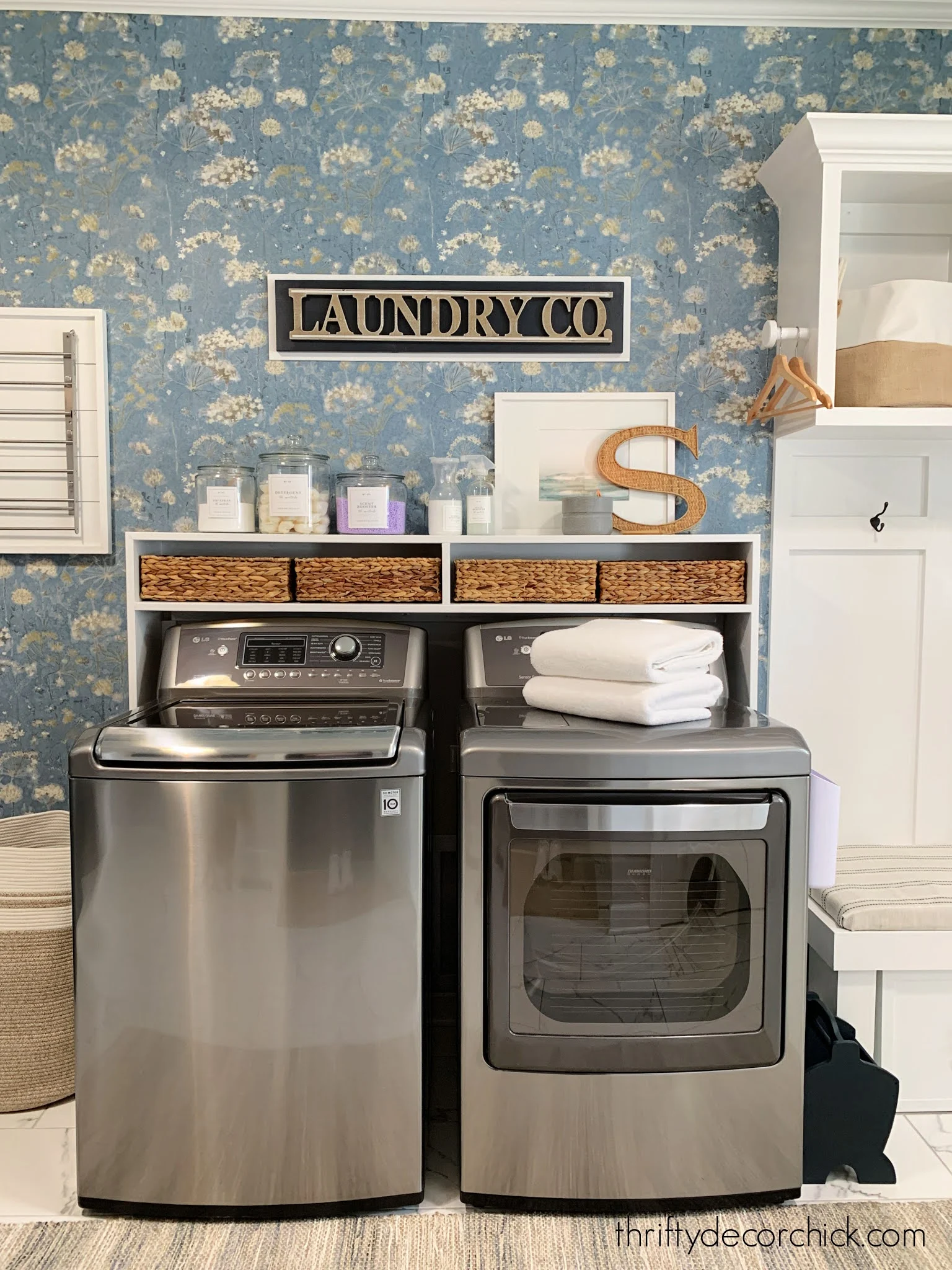 DIY shelf over washer and dryer