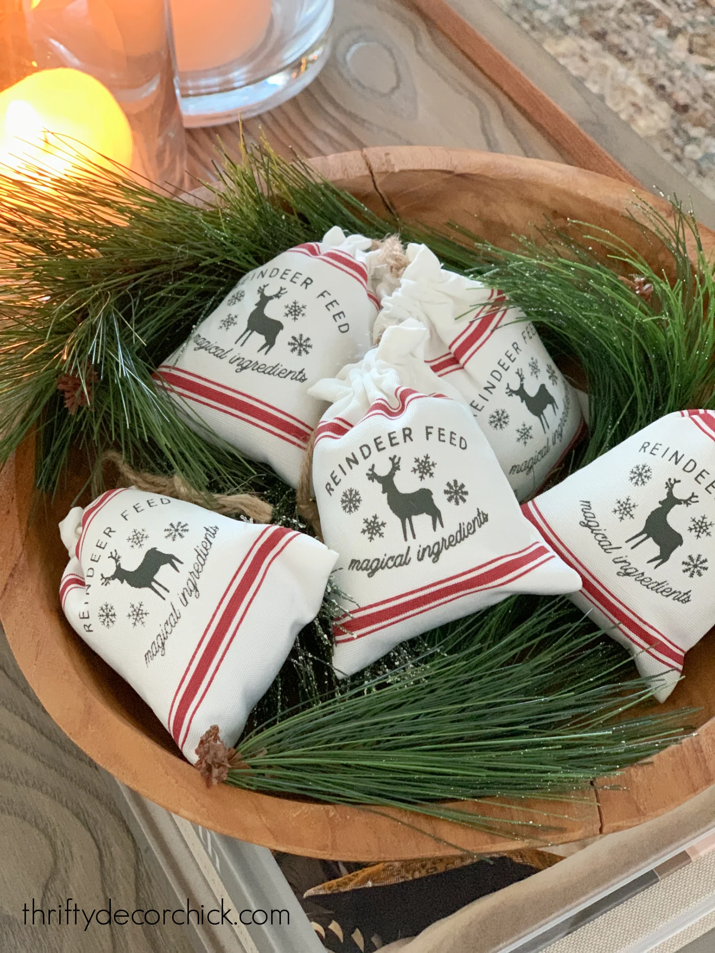 reindeer feed stuffed ornaments
