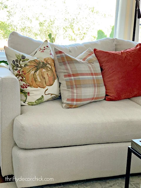 DIY fall Pottery Barn pillows