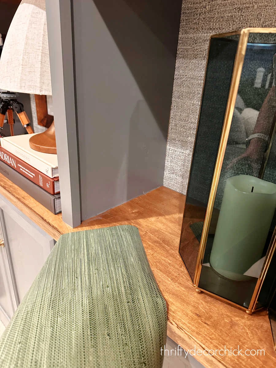 green grasscloth wallpaper