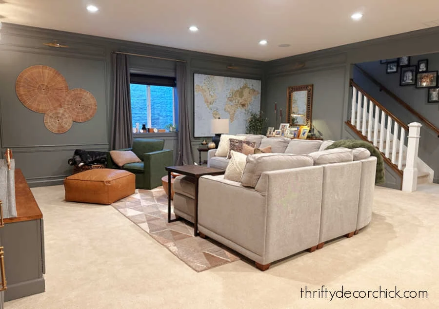 large sectional with swivel accent chair