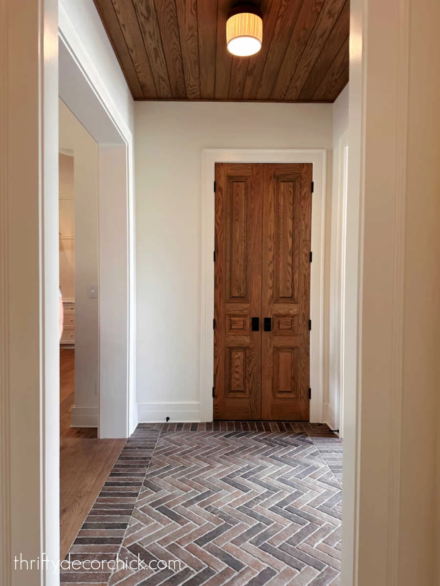 double wood coat closet door