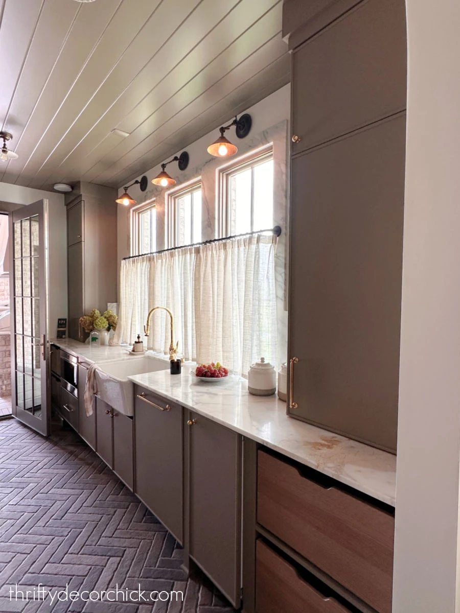 pantry with sink and windows